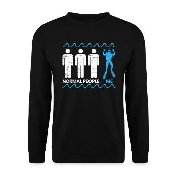 Normal People Me Funny Scuba Diving Aquaholic - Unisex Sweatshirt - black - Front - Alina (178cm) & Michal (187cm)