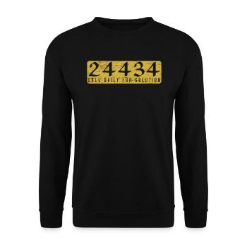 Appel quotidien à la solution Islam musulman Mosquée du Coran - Sweat-shirt Unisexe - noir - Devant - Alina (178cm) & Michal (187cm)