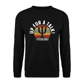 Up For A Talk School Psychologist Psychology - Unisex Sweatshirt - black - Front - Alina (178cm) & Michal (187cm)