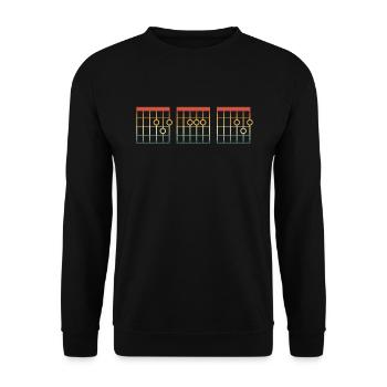 Gitarre Dad Gitarrist Instrument Musiker Vater - Unisex Pullover - Schwarz - Vorne - Alina (178cm) & Michal (187cm)