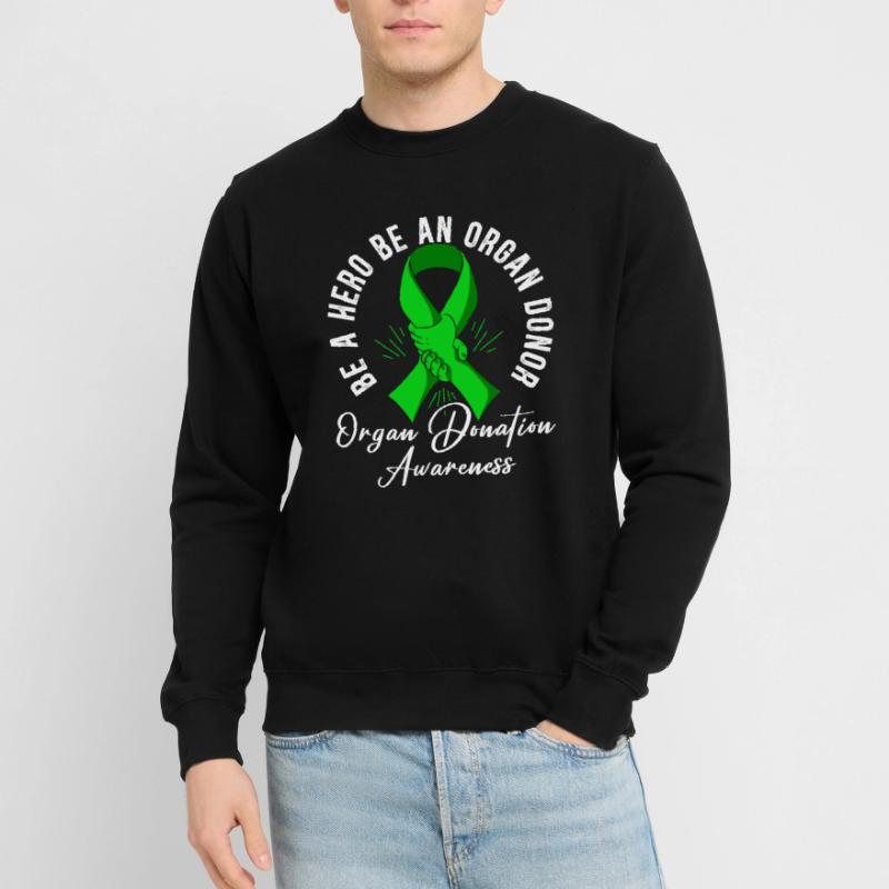 Seien Sie ein Held Seien Sie ein Organspender Organspende Unisex Pullover