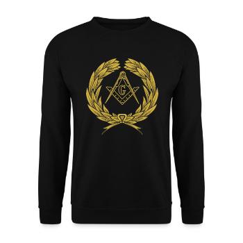 Freemason Masonic Freemasonry Square Compass - Unisex Sweatshirt - black - Front - Alina (178cm) & Michal (187cm)