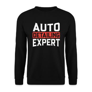 Auto Detailing Expert Car Detailer Polishing - Unisex Sweatshirt - black - Front - Alina (178cm) & Michal (187cm)