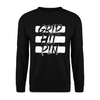Grip Hit Pin Arm Wrestling Champion Arm Wrestler - Unisex Pullover - Schwarz - Vorne - Alina (178cm) & Michal (187cm)