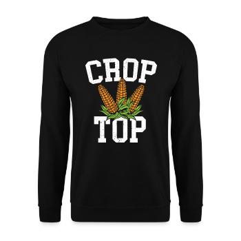 Crop Top Culture du maïs Agriculture agricole - Sweat-shirt Unisexe - noir - Devant - Alina (178cm) & Michal (187cm)