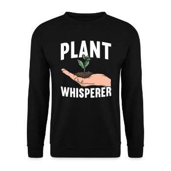 Plant Whisperer Agriculture Farmer Farming - Unisex Sweatshirt - black - Front - Alina (178cm) & Michal (187cm)