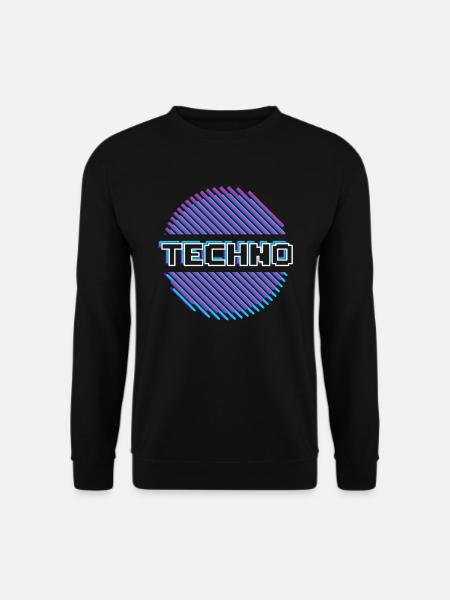 Techno Musik Raver Rave - Unisex Pullover - Schwarz