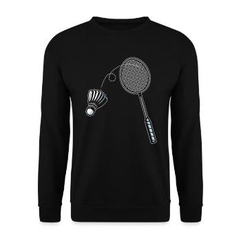 Badminton Player Coach Racquet Sport Smash - Unisex Sweatshirt - black - Front - Alina (178cm) & Michal (187cm)