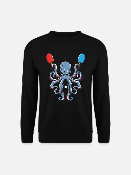 Tischtennis Octopus Tischtennis Spieler Sport - Unisex Pullover - Schwarz