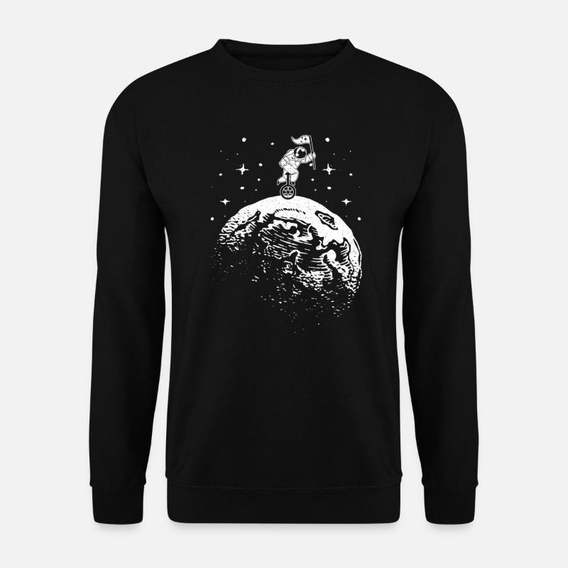Einrad-Astronaut Einrad-Kosmonaut - Unisex Pullover - Schwarz