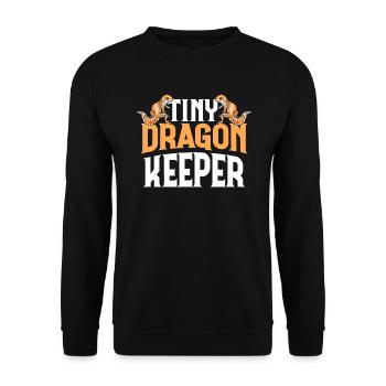 Minuscule Dragon Keeper Léopard Gecko Lézard Reptile - Sweat-shirt Unisexe - noir - Devant - Alina (178cm) & Michal (187cm)