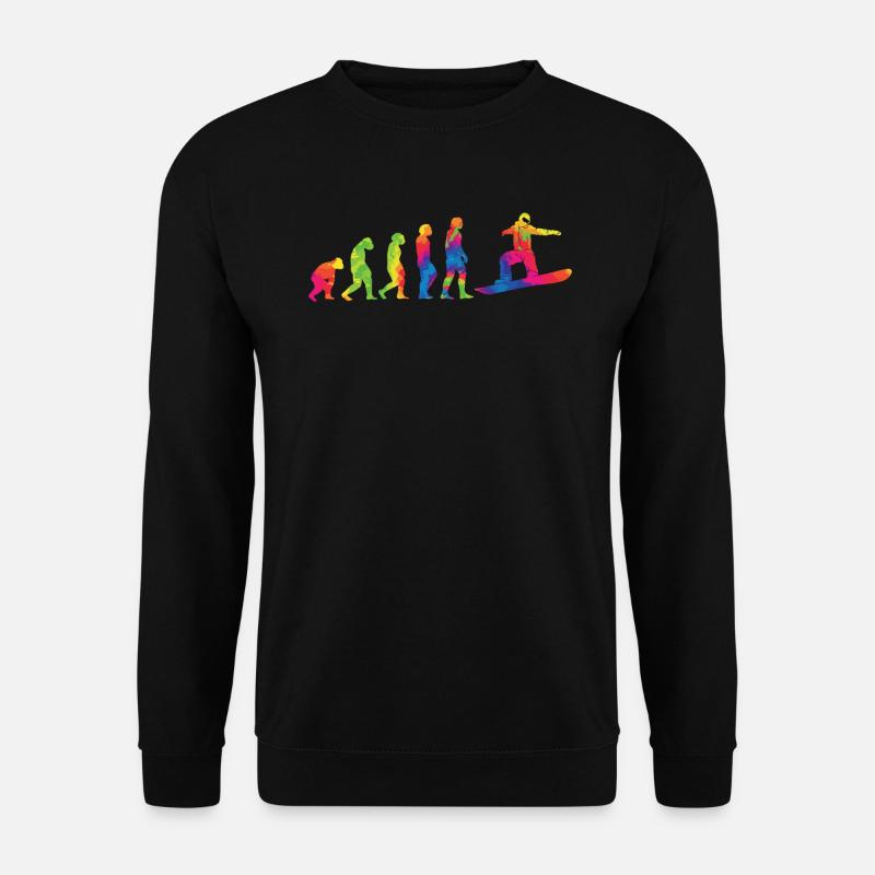 Snowboarding Evolution Snowboarder Snowboard - Unisex Sweatshirt - black