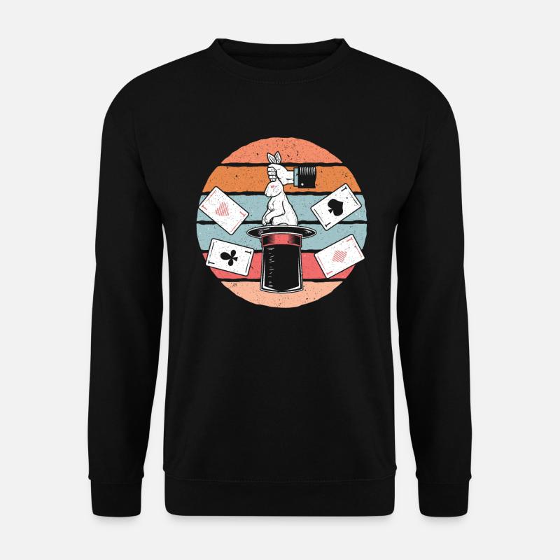 Magier Zaubertricks Zauberei Illusionistischer Zauberer - Unisex Pullover - Schwarz