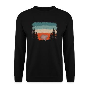 Groundhog Woodchuck Rodent Animal Whistler Badger - Unisex Sweatshirt - black - Front - Alina (178cm) & Michal (187cm)