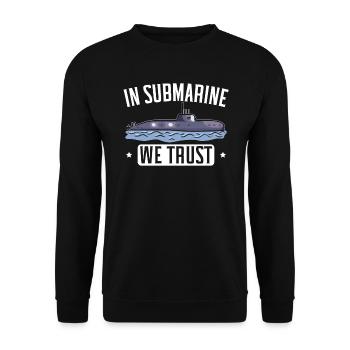 In Submarine Vertrauen wir Ocean Nautical Submariner - Unisex Pullover - Schwarz - Vorne - Alina (178cm) & Michal (187cm)