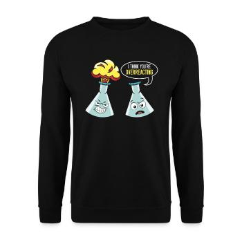 Funny Science Experiement Biologie-Wissenschaftler - Unisex Pullover - Schwarz - Vorne - Alina (178cm) & Michal (187cm)