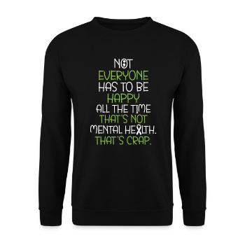 Sensibilisation à la santé mentale Mettre fin à la stigmatisation - Sweat-shirt Unisexe - noir - Devant - Alina (178cm) & Michal (187cm)
