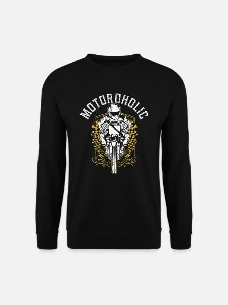 Motoroholic Motorrad Motorrad Automobil - Unisex Pullover - Schwarz