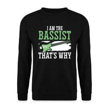 Je suis le bassiste C’est pourquoi bassiste - Sweat-shirt Unisexe - noir - Devant - Alina (178cm) & Michal (187cm)