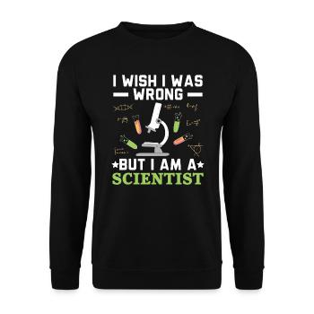 Science Lover Professeur de biologie Scientifique Chimie - Sweat-shirt Unisexe - noir - Devant - Alina (178cm) & Michal (187cm)