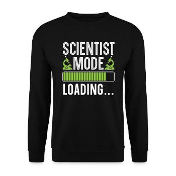 Science Mode Loading Scientist Biology Chemistry - Unisex Sweatshirt - black - Front - Alina (178cm) & Michal (187cm)