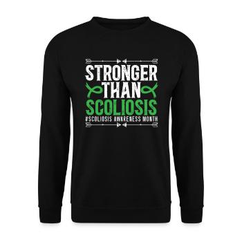 Plus fort que la scoliose Chirurgie du dos de fusion vertébrale - Sweat-shirt Unisexe - noir - Devant - Alina (178cm) & Michal (187cm)