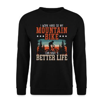 Vélo de montagne Cycliste Vélo VÉLO VTT - Sweat-shirt Unisexe - noir - Devant - Alina (178cm) & Michal (187cm)