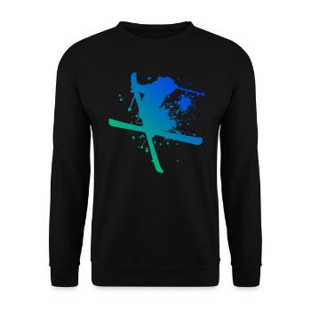 Men's Freestyle Ski Ski Freestyle Ski Jumping - Unisex Sweatshirt - black - Front - Alina (178cm) & Michal (187cm)