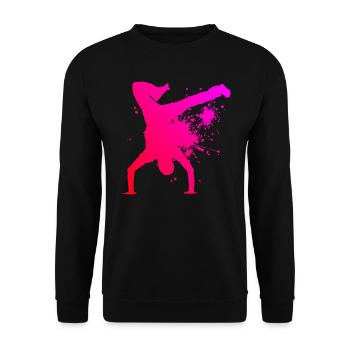 Hip Hop Hiphop Bgirl Breakdance Damen Break Dance - Unisex Pullover - Schwarz - Vorne - Alina (178cm) & Michal (187cm)