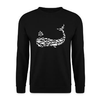 Whale Lover Marine Mammal Sea Animal Underwater - Unisex Sweatshirt - black - Front - Alina (178cm) & Michal (187cm)