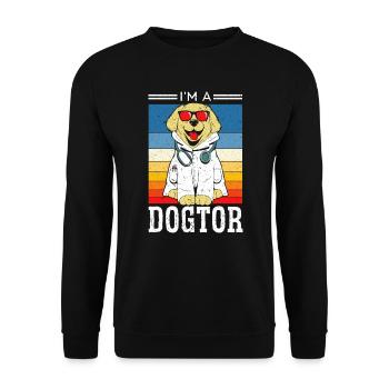 I'm A Dogtor Veterinarian Animal Doctor Future Vet - Unisex Sweatshirt - black - Front - Alina (178cm) & Michal (187cm)