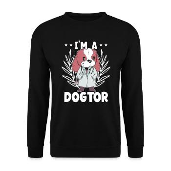 I'm A Dogtor Veterinarian Animal Doctor Future Vet - Unisex Sweatshirt - black - Front - Alina (178cm) & Michal (187cm)