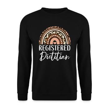 Registrierter Ernährungsberater Ernährungsberater Diät Job - Unisex Pullover - Schwarz - Vorne - Alina (178cm) & Michal (187cm)