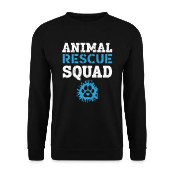 Animal Rescue Squad Animal Rights Animal Rescue - Unisex Sweatshirt - black - Front - Alina (178cm) & Michal (187cm)