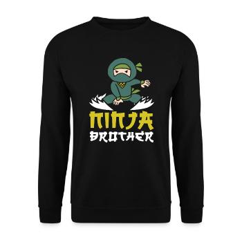 Ninja Bruder Söldner Shuriken Kunai Shinobi - Unisex Pullover - Schwarz - Vorne - Alina (178cm) & Michal (187cm)