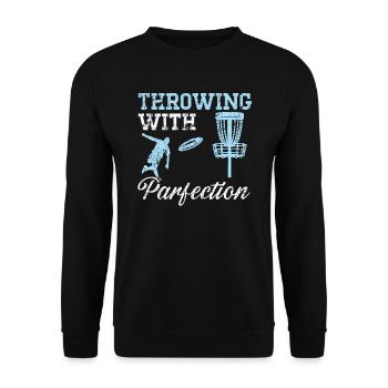 Lancer avec Parfection Treejection Disc Golf - Sweat-shirt Unisexe - noir - Devant - Alina (178cm) & Michal (187cm)