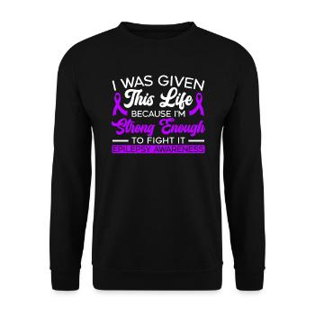 Je suis assez fort pour lutter contre l’épilepsie Sensibilisation - Sweat-shirt Unisexe - noir - Devant - Alina (178cm) & Michal (187cm)