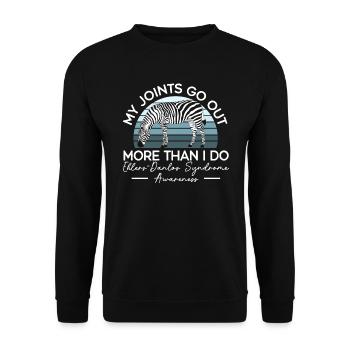 My Joints Go Out More Than I Do Ehlers-Danlos - Unisex Sweatshirt - black - Front - Alina (178cm) & Michal (187cm)