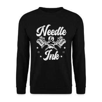 Needle And Ink Tattoo Tattooing Tattoo Artist - Unisex Sweatshirt - black - Front - Alina (178cm) & Michal (187cm)