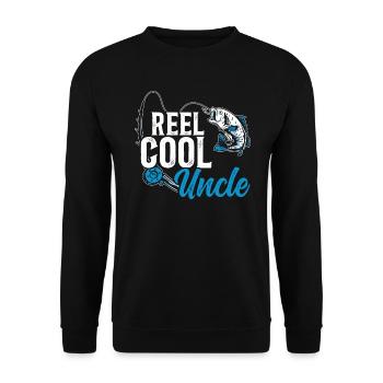 Reel Cool Oncle Fisher Pêcheur Meilleur oncle de tous les temps - Sweat-shirt Unisexe - noir - Devant - Alina (178cm) & Michal (187cm)