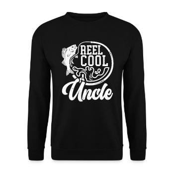 Reel Cool Oncle Fisher Pêcheur Meilleur oncle de tous les temps - Sweat-shirt Unisexe - noir - Devant - Alina (178cm) & Michal (187cm)