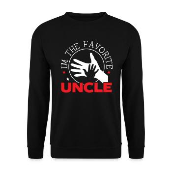I'm The Favorite Uncle Proud Uncle Best Uncle Ever - Unisex Sweatshirt - black - Front - Alina (178cm) & Michal (187cm)