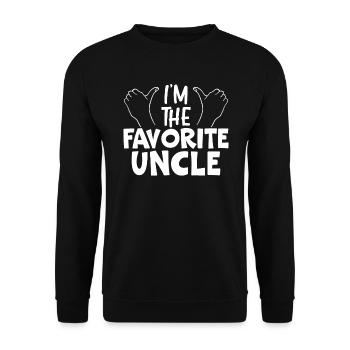 I'm The Favorite Uncle Proud Uncle Best Uncle Ever - Unisex Sweatshirt - black - Front - Alina (178cm) & Michal (187cm)