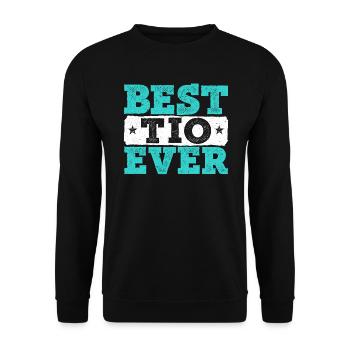 Best Tio Ever Proud Uncle Best Uncle Ever - Unisex Sweatshirt - black - Front - Alina (178cm) & Michal (187cm)