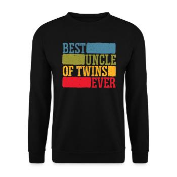 Best Uncle Of Twins Proud Uncle Best Uncle Ever - Unisex Sweatshirt - black - Front - Alina (178cm) & Michal (187cm)
