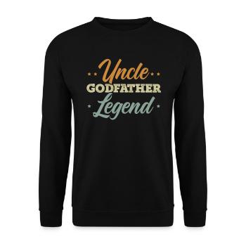 Uncle Godfather Legend Proud Uncle Best Uncle Ever - Unisex Sweatshirt - black - Front - Alina (178cm) & Michal (187cm)