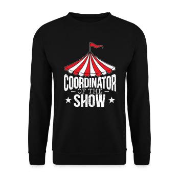 Coordinatrice du Spectacle Cirque Événement Carnaval - Sweat-shirt Unisexe - noir - Devant - Alina (178cm) & Michal (187cm)