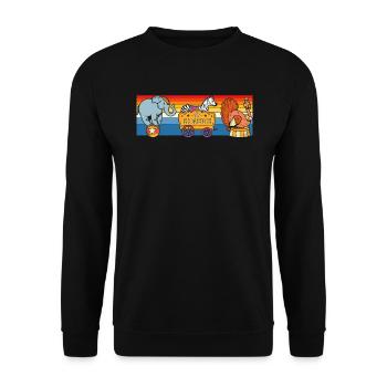 Circus Staff Circus Security Carnival Ringmaster - Unisex Sweatshirt - black - Front - Alina (178cm) & Michal (187cm)