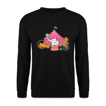 Circus Staff Circus Security Carnival Ringmaster - Unisex Sweatshirt - black - Front - Alina (178cm) & Michal (187cm)