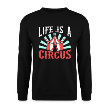 Life Is A Circus Security Carnival Ringmaster - Unisex Sweatshirt - black - Front - Alina (178cm) & Michal (187cm)